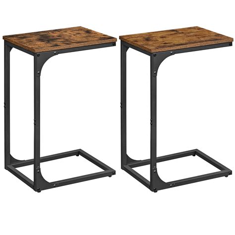 VASAGLE C-Shaped End Table Set of 2, C Tables for Couch, Sofa Side ...