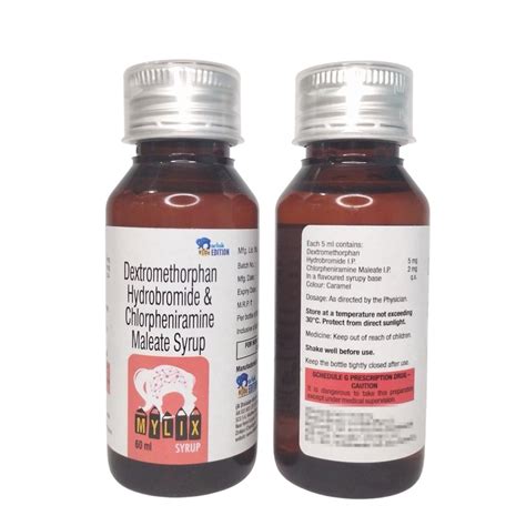 DEXTROMETHORPHAN HYDROBROMIDE 5MG+ CHLORPHENIRAMINE MALEATE 2MG(MYLIX)
