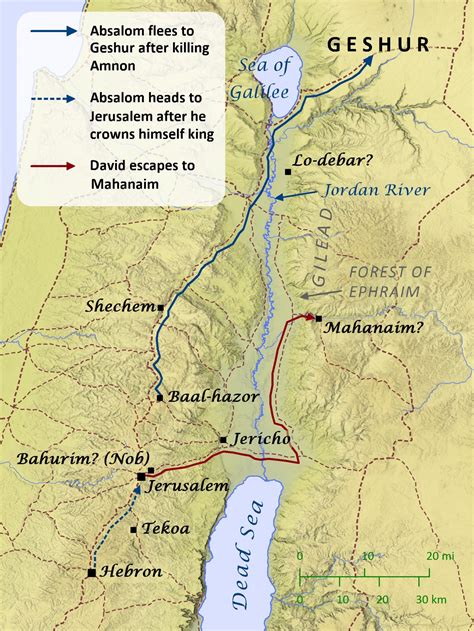 Absalom Rebels against David – Bible Mapper Blog