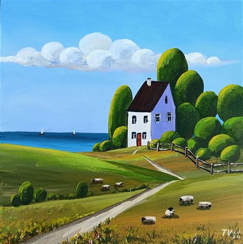 How To Draw A Country Landscape