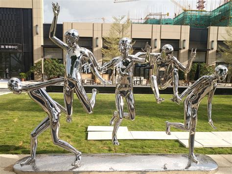公园运动主题景观人物雕塑 抽象不锈钢人物雕塑摆件|手工艺|其他手工艺|xt188869 - 原创作品 - 站酷 (ZCOOL)