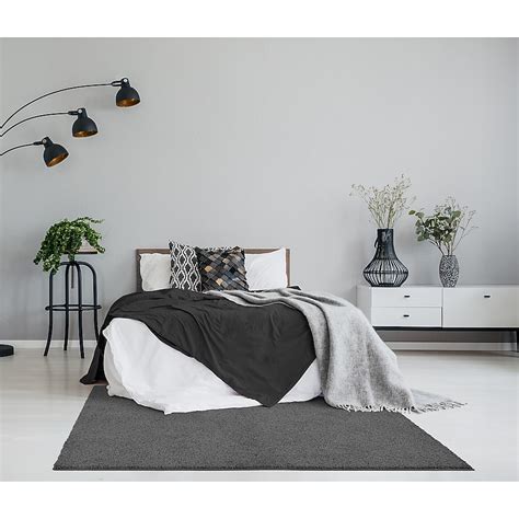 Garland Rug Skyline shag 6 X 9 (ft) Cinder Gray Indoor Solid Farmhouse ...