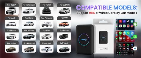 Carlinkit Tbox LITE S (Upgrade), 4-in-1 Superior Android Ai Box with 4 ...