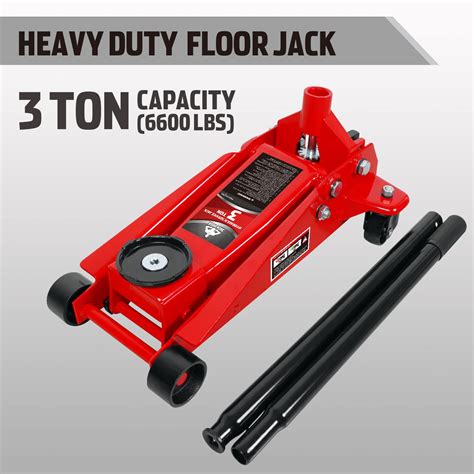 Jack Boss Floor Jack 3 Ton Capacity Fast Lift Service Jack Steel Heavy ...