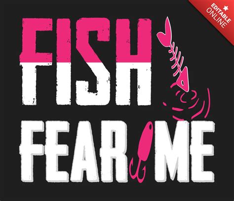 Modelo de design de camiseta de pesca Fish fear me | Modelo de design ...