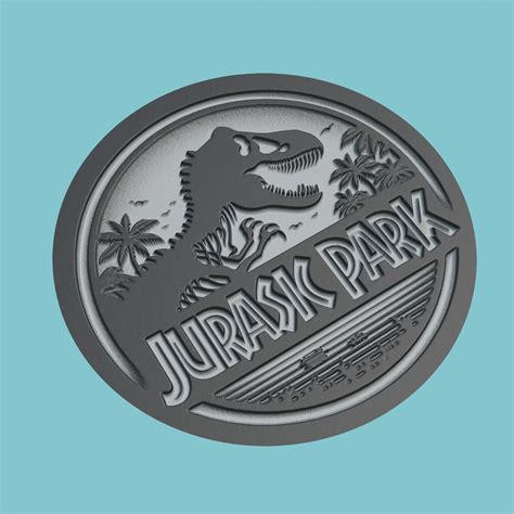 🎬 Jurassic Park Medallion CNC Jurassic Park 3d CNC Model Stl Obj・ 3D ...