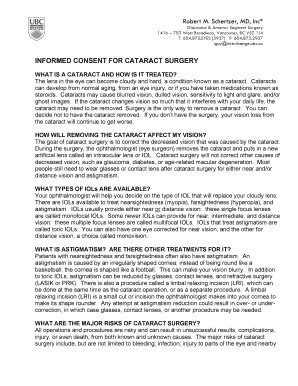 Fillable Online Cataract surgery consent form Fax Email Print - pdfFiller
