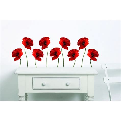 Plage Wall Sticker, Small, Poppies - Freelance