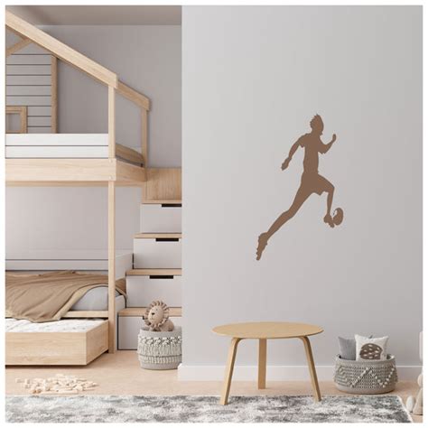 Man Playing Football Wall Design Stencil (KHSNT137) – Kayra E Commerce ...