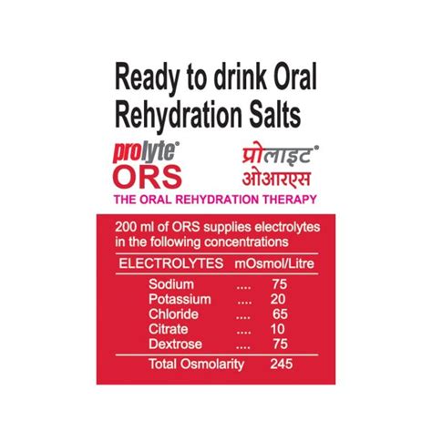 Cipla Prolyte ORS Ready to Drink Oral Rehydration Salts - Mixed Fruit ...