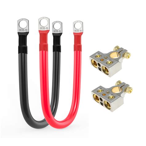 Amazon.com: 2 AWG Battery Cable 2 Gauge Battery Inverter Cables with 3/ ...