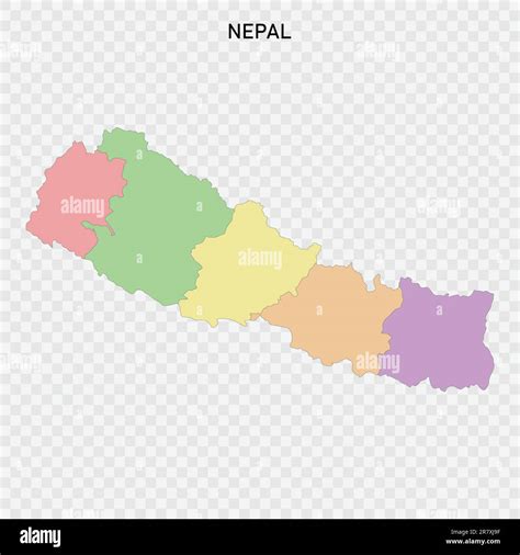Isolated colored map of Nepal with borders of the regions Stock Vector Image & Art - Alamy - borders of nepal