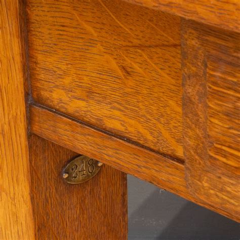 Solid Oak Two Drawer Desk by Standard Furniture Co. c.1940 | S16 Home