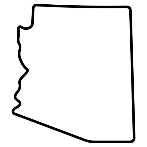 Arizona State Map Outline SVG, PNG, JPG, PDF Files | Craftpi