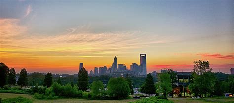 Early Morning Sunrise Over Charlotte North Carolina Skyline Photograph ...