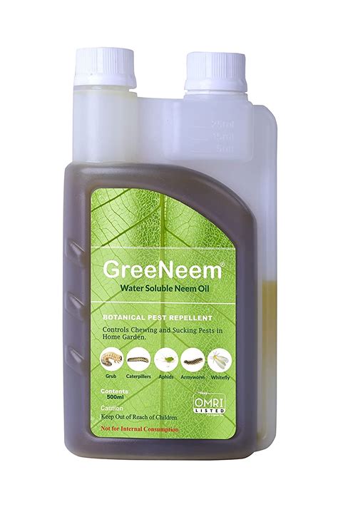 GreeNeem Pure Cold Pressed Water-Soluble Neem Oil 500 ml | for Spray on ...