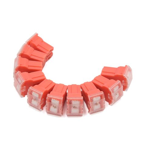 Generic 10Pcs 30A Pink Plastic Roof Shape Female PAL Cartridge Fuses ...