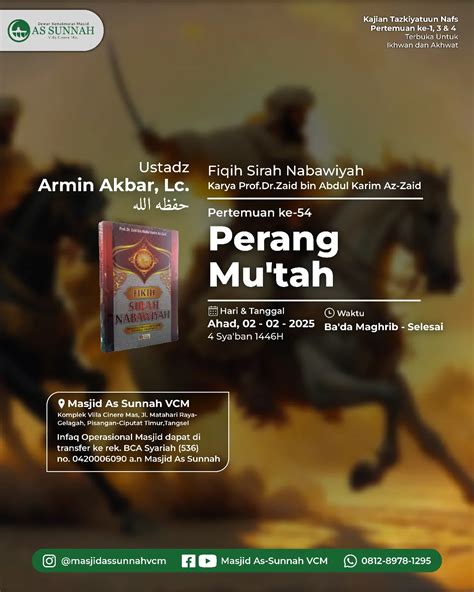 Masjid As Sunnah VCM | INFO JADWAL MASJID AS SUNNAH VCM ( Periode ...