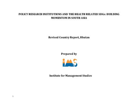 IDL-57092 - Geography honours - POLICY RESEARCH INSTITUTIONS AND THE ...