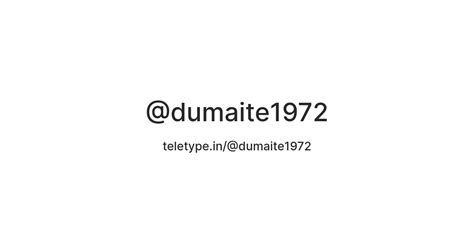 @dumaite1972 — Teletype