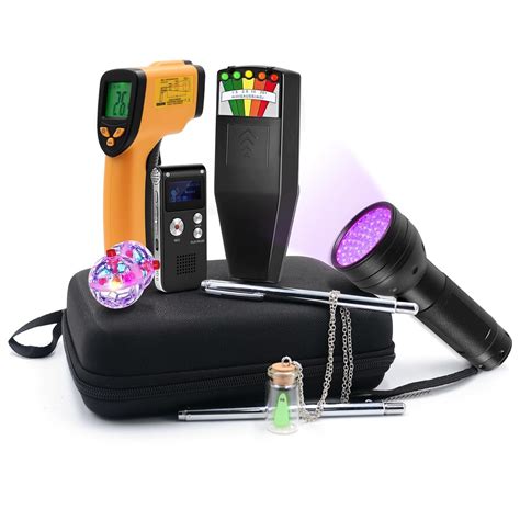 9Pcs Ghost Hunting Equipment Include 1EMF Meter 1 EVP Radio 1 UV ...