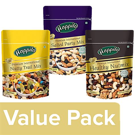 Buy Happilo Premium Internationa l- Trial Mix 200G+Healthy Nutmix 200G ...