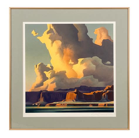 At Auction: Ed Mell, ED MELL "TOWERING CLOUDS" LITHOGRAPH