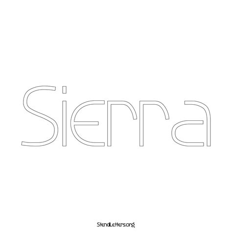 Sierra Free Printable Family Name Stencils with 6 Unique Typography and ...