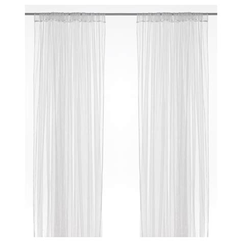 LILL net curtains, 1 pair, white/with rod pocket, 280x250 cm (110x98 ...