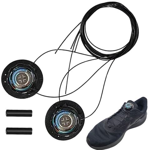HASTHIP Rotating Automatic Buckle Shoes Laces,1.2m Black Lock Shoe ...