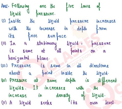 class9 ICSE Physics Selina Chapter Pressure in Fluids
