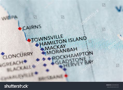 Closeup Hamilton Island On Political Map Stock Photo 365495594 | Shutterstock