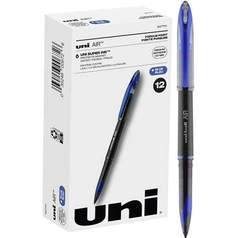 uni-ball Air UBA188M 0.5mm Roller Ball Pen | Blue Ink, Pack of 12 ...