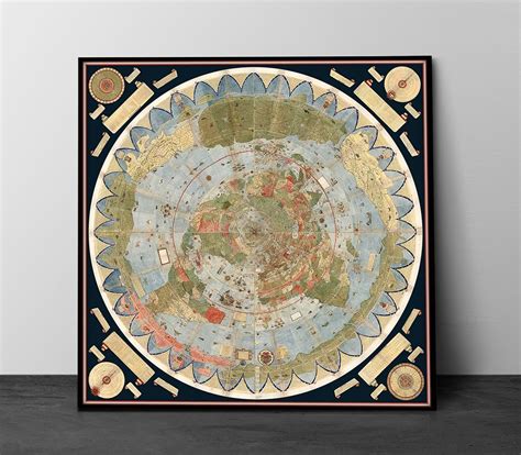 Amazon.com: 1587 Urbano Monte Map - World Map for Wall - Unframed (23 ...
