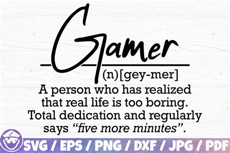 Gamer Definition Graphic by CaptainBoard · Creative Fabrica