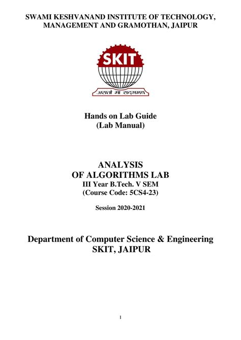 5CS4-23 AOA Nidhi Srivastav - SWAMI KESHVANAND INSTITUTE OF TECHNOLOGY ...