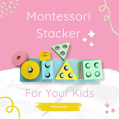 Rectangle Montessori Stacker: Geometric Blocks Shape – Erenjoy