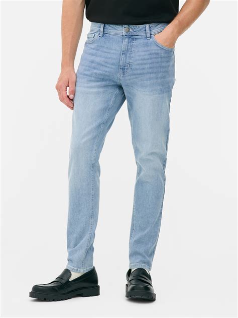 Mens Bright Blue Mid-Rise Skinny Jeans | Primark