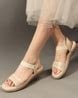 Buy Cream Heeled Sandals for Women by LISCOTT Online | Ajio.com