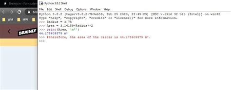 Write the output for following program in python. - Brainly.in