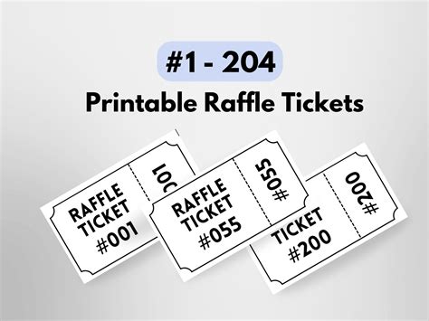 Free Printable Raffle Tickets PDF: Easy Download - Printables for Everyone
