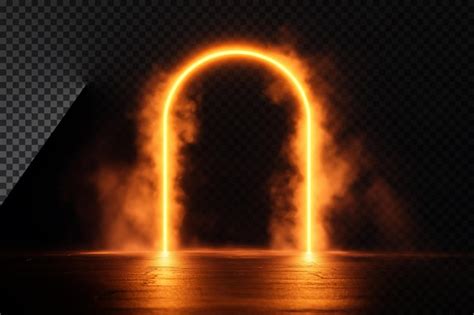 3d render of a glowing neon frame with smoke overlay transparent effect ...