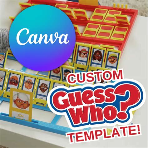 Custom Guess Who Game Template: Printable Party Game Cards (canva Editable, Digital Download) - Etsy