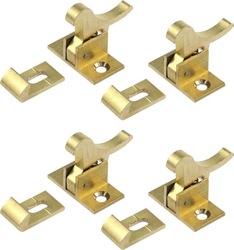 Lounsweer 8 Pcs Brass Heavy Duty Cabinet Door Latch Cabinet Closets ...