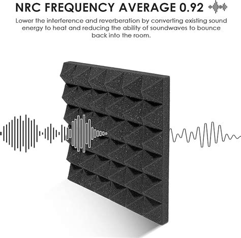 Pyramid Panels - Set of 100 | 1 Sqft, 2" Thick | 50 Density Studio Noi ...