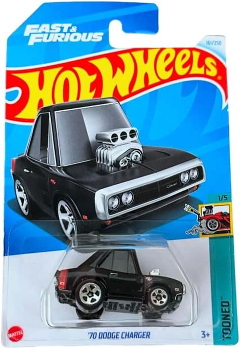Hot Wheels 70 Dodge Charger Tooned Ages 3 and Up (Black) : Amazon.in ...