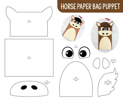 Free printable paper bag puppets patterns, Download Free printable ...
