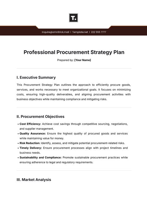 Image result for Procurement Project Management Plan Template Sample
