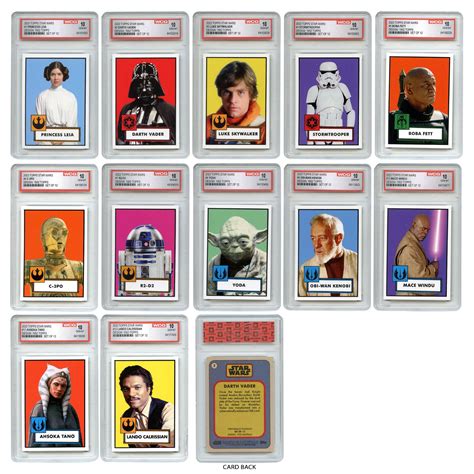STAR WARS TOPPS Rare 2023 Cards 1952 Edition Graded Gem Mint 10 - Set ...