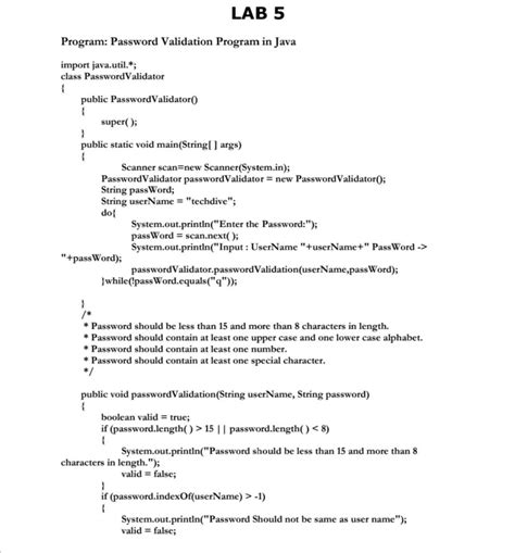 Image result for Password Validation Program in Java